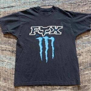 T-Shirt Fox Racing T-Shirt With Blue Accents